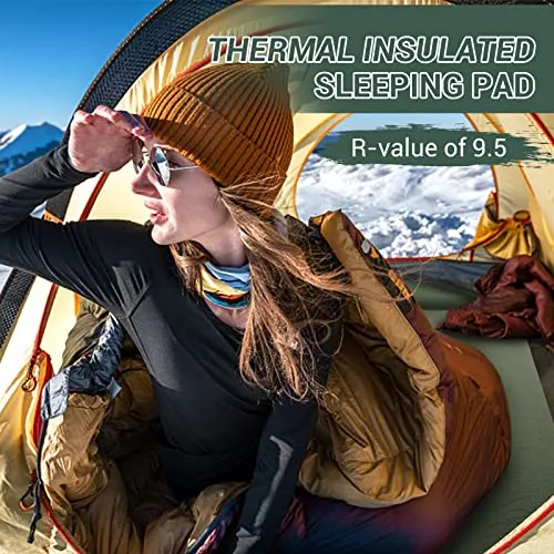 Self Inflating Sleeping Pad, 3.1" Ultra-Thick Memory Foam Camping Pad