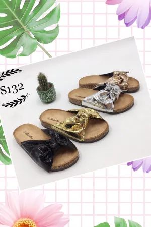 Shiny Bow Tie Flats