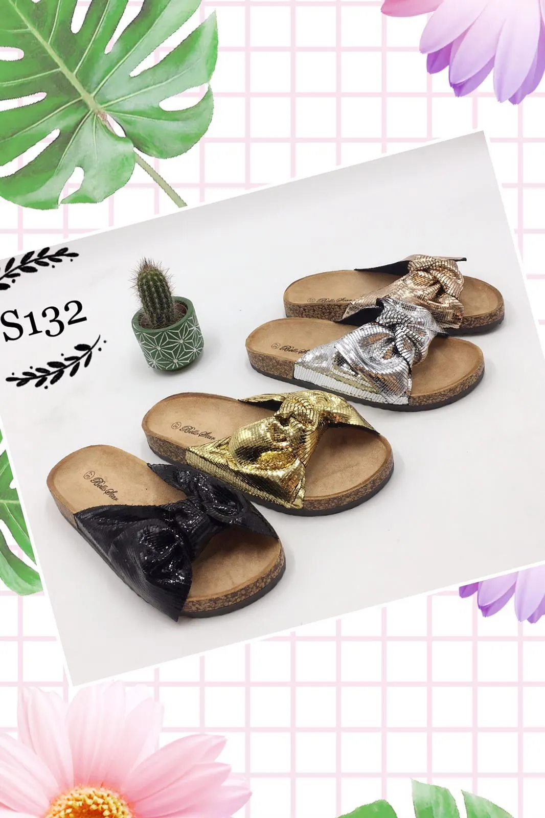 Shiny Bow Tie Flats