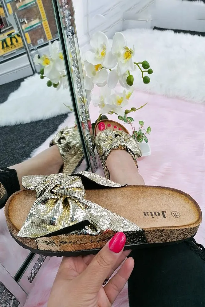 Shiny Bow Tie Flats