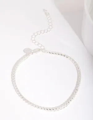 Silver 3mm Wheat Chain Anklet
