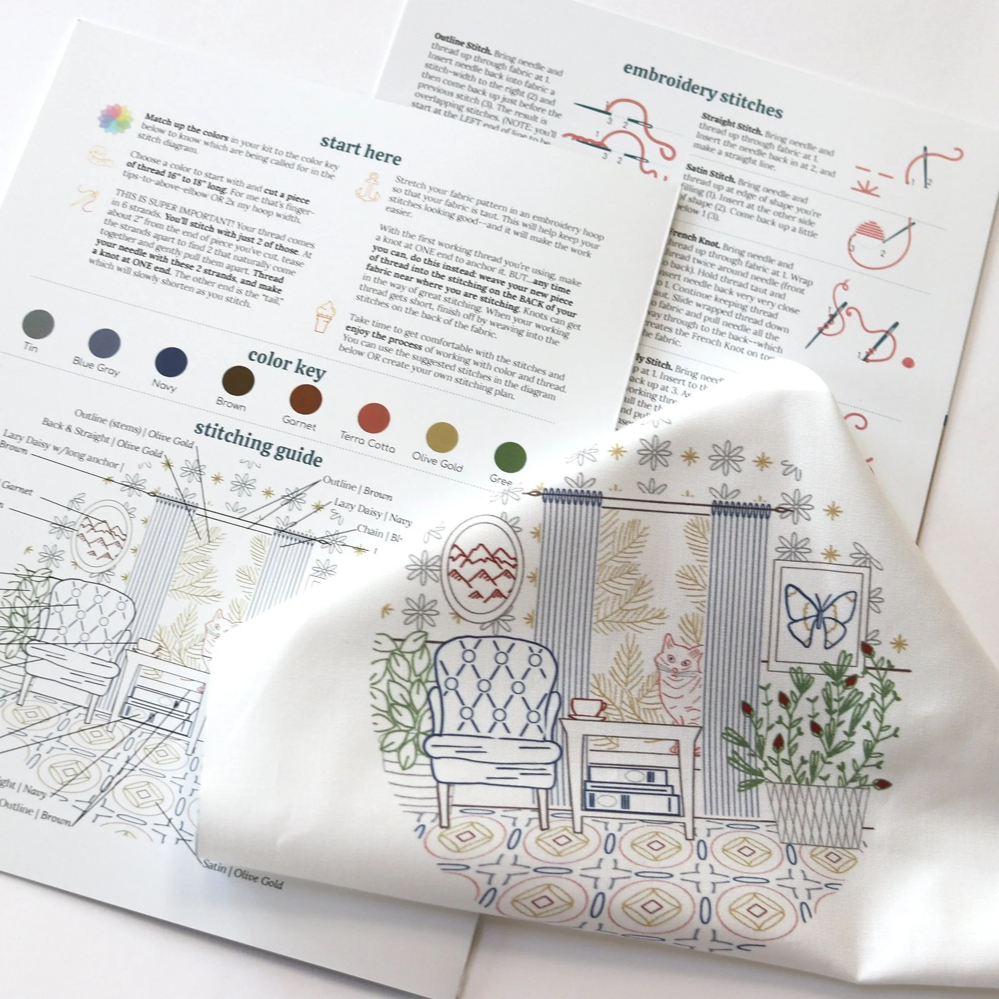 Sit A While Embroidery Kit
