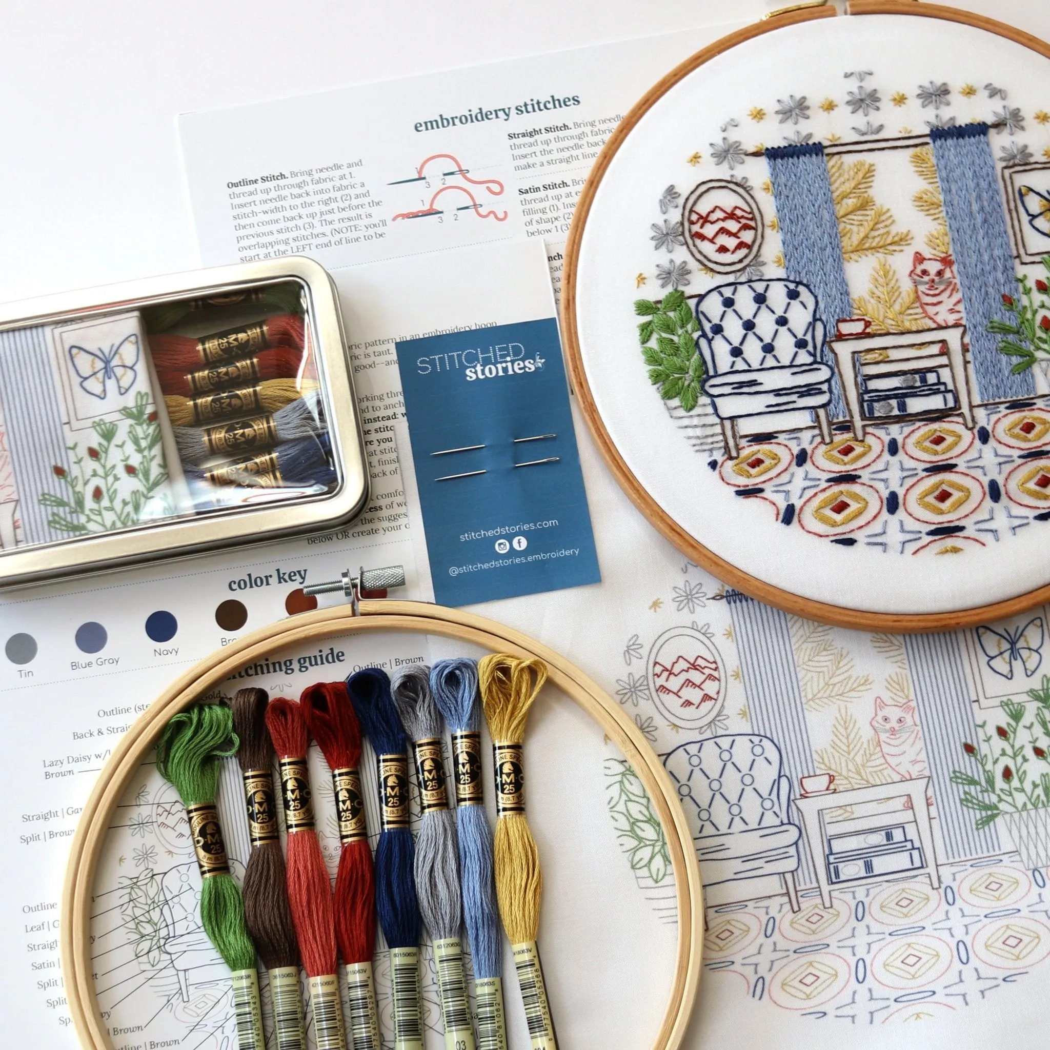 Sit A While Embroidery Kit