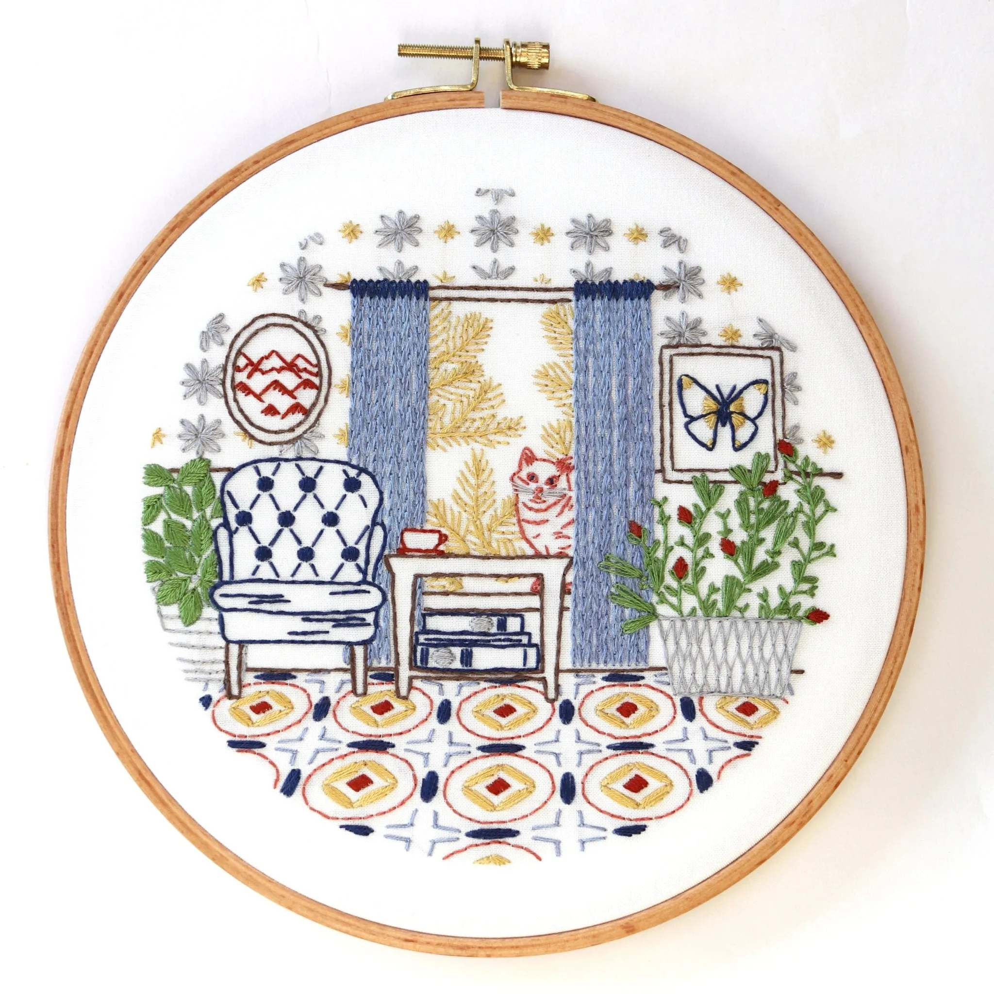 Sit A While Embroidery Kit