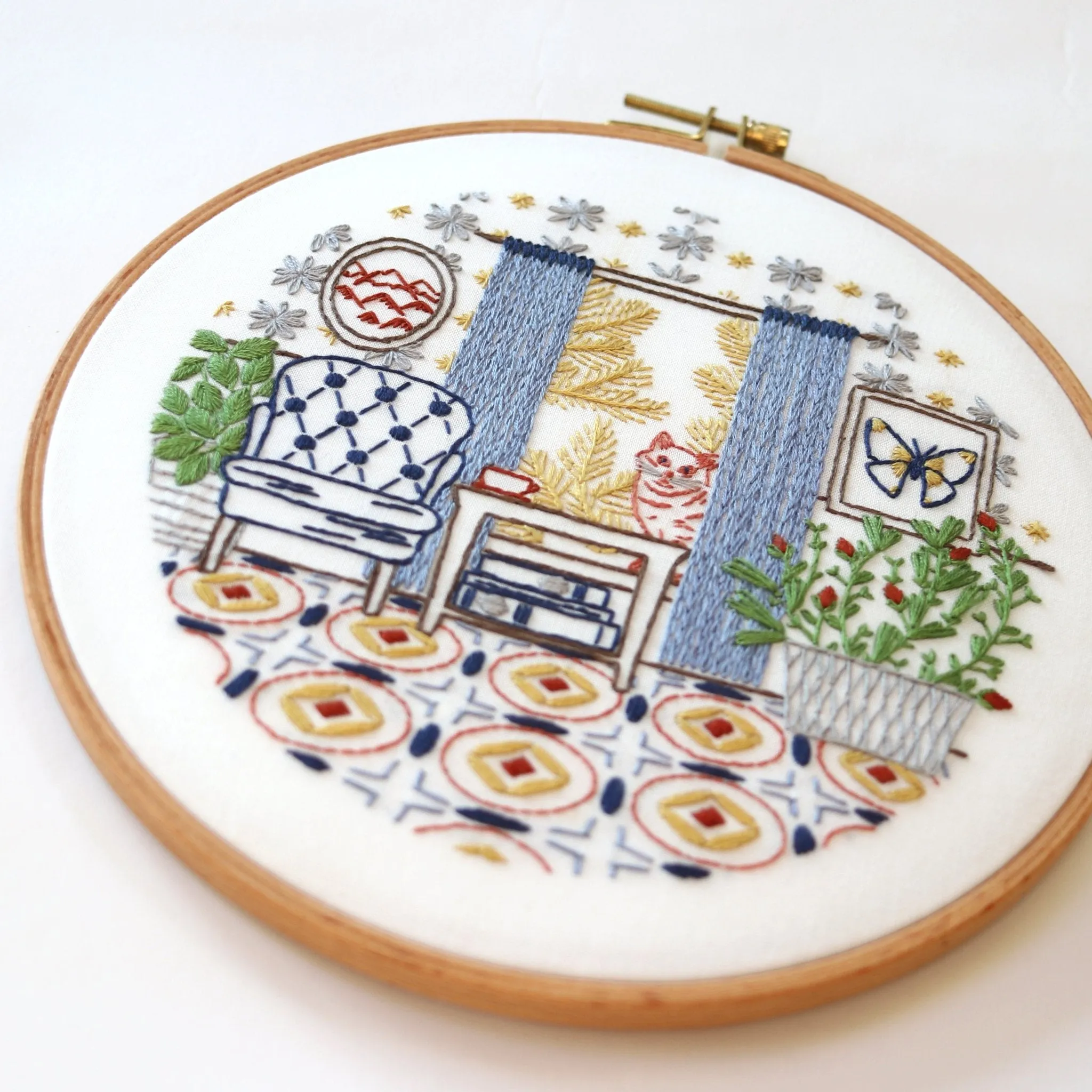 Sit A While Embroidery Kit