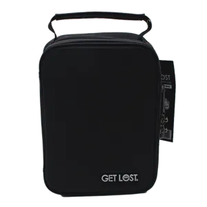Smell-Proof Premium Stash Bag with Lock by GET LOST - Black