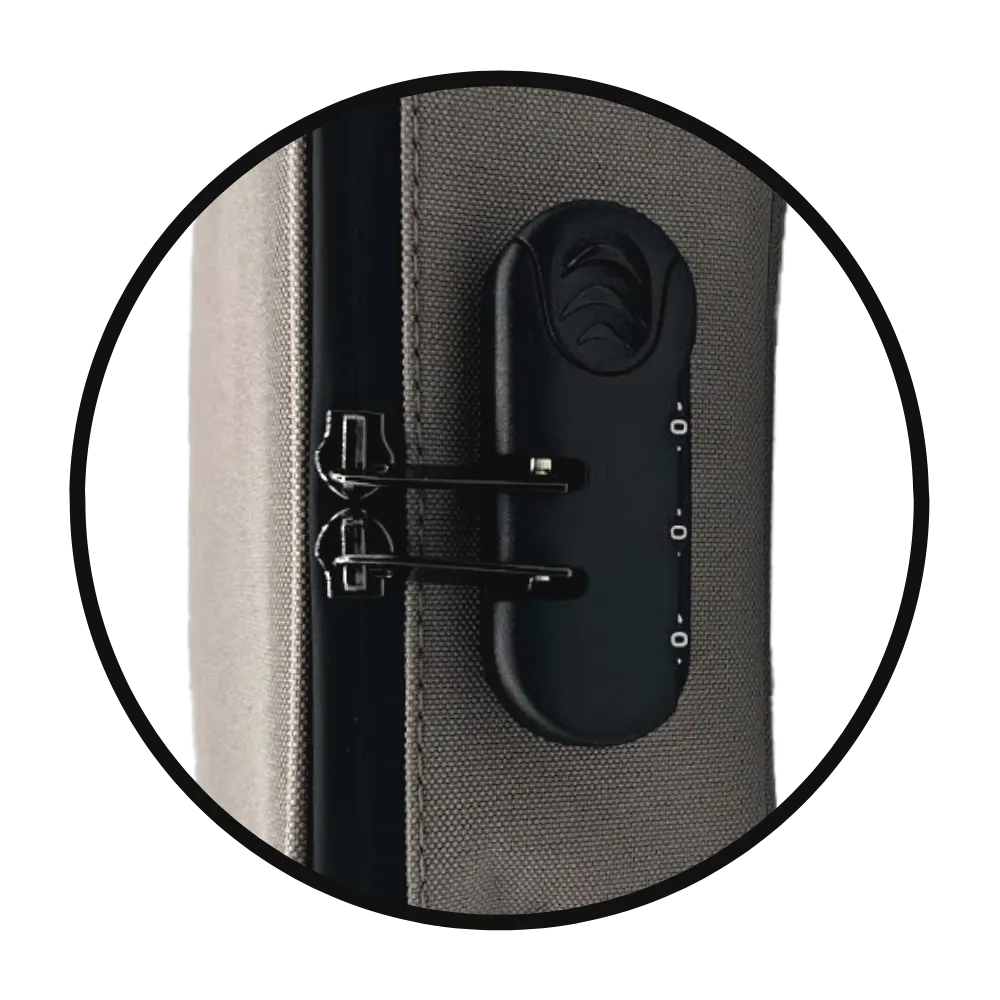 Smell-Proof Premium Stash Bag with Lock by GET LOST - Gray