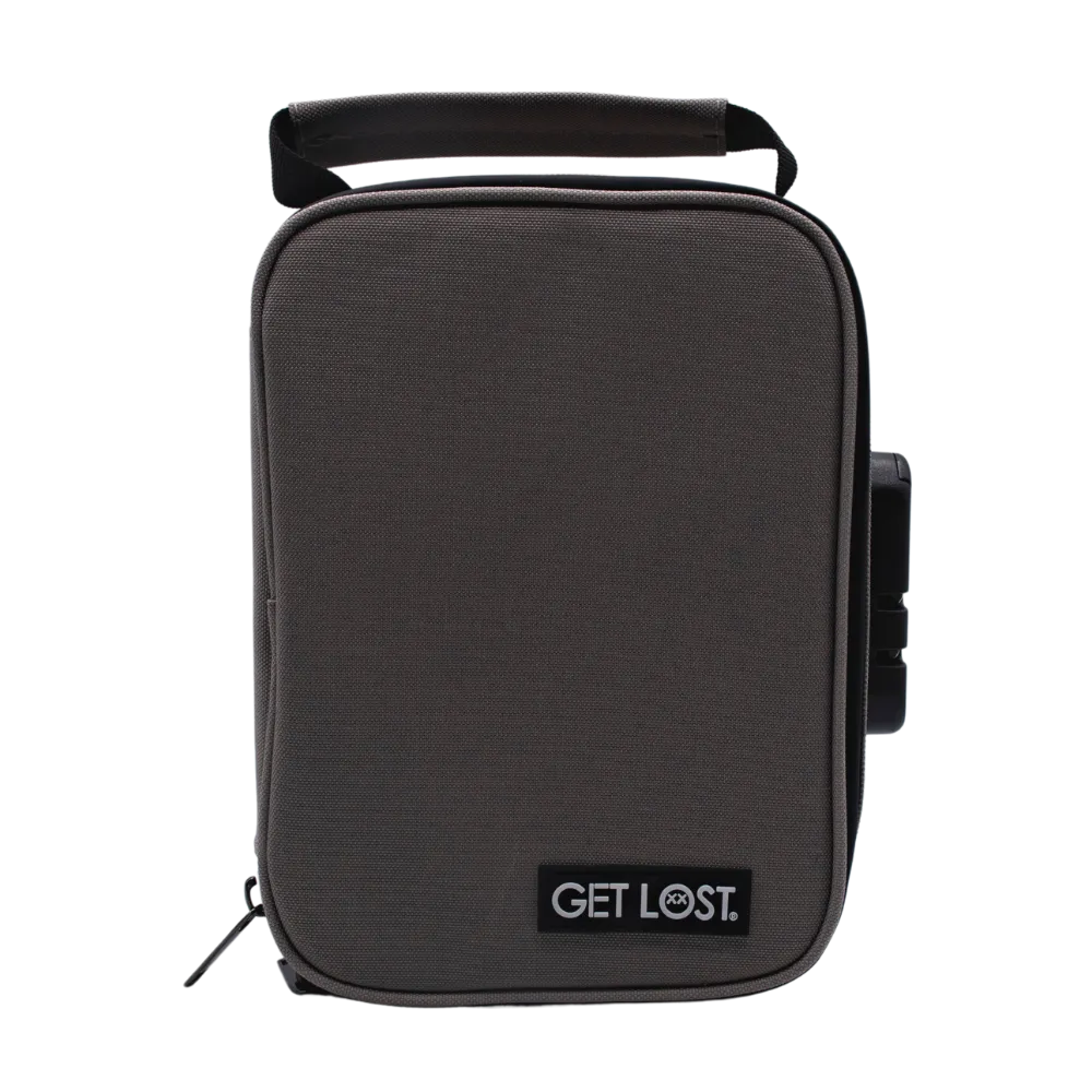 Smell-Proof Premium Stash Bag with Lock by GET LOST - Gray
