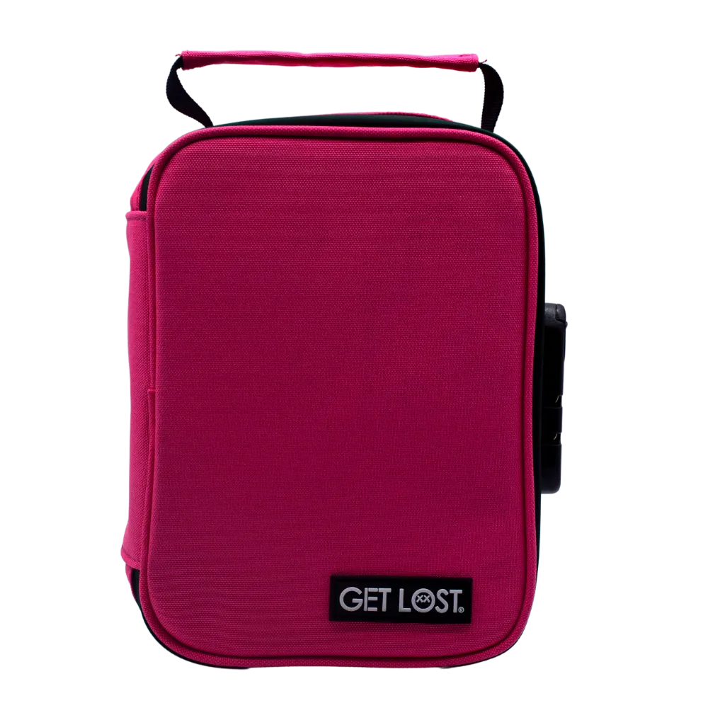 Smell-Proof Premium Stash Bag with Lock by GET LOST - Pink