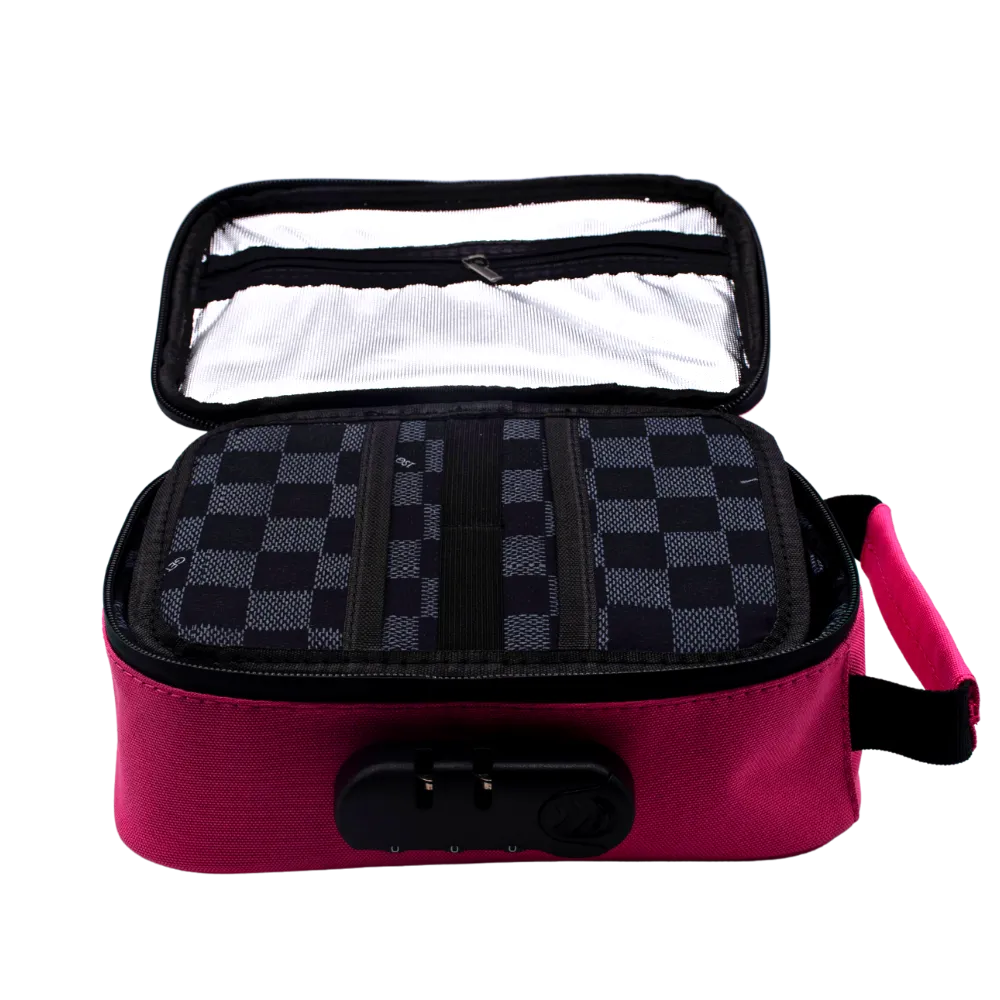 Smell-Proof Premium Stash Bag with Lock by GET LOST - Pink