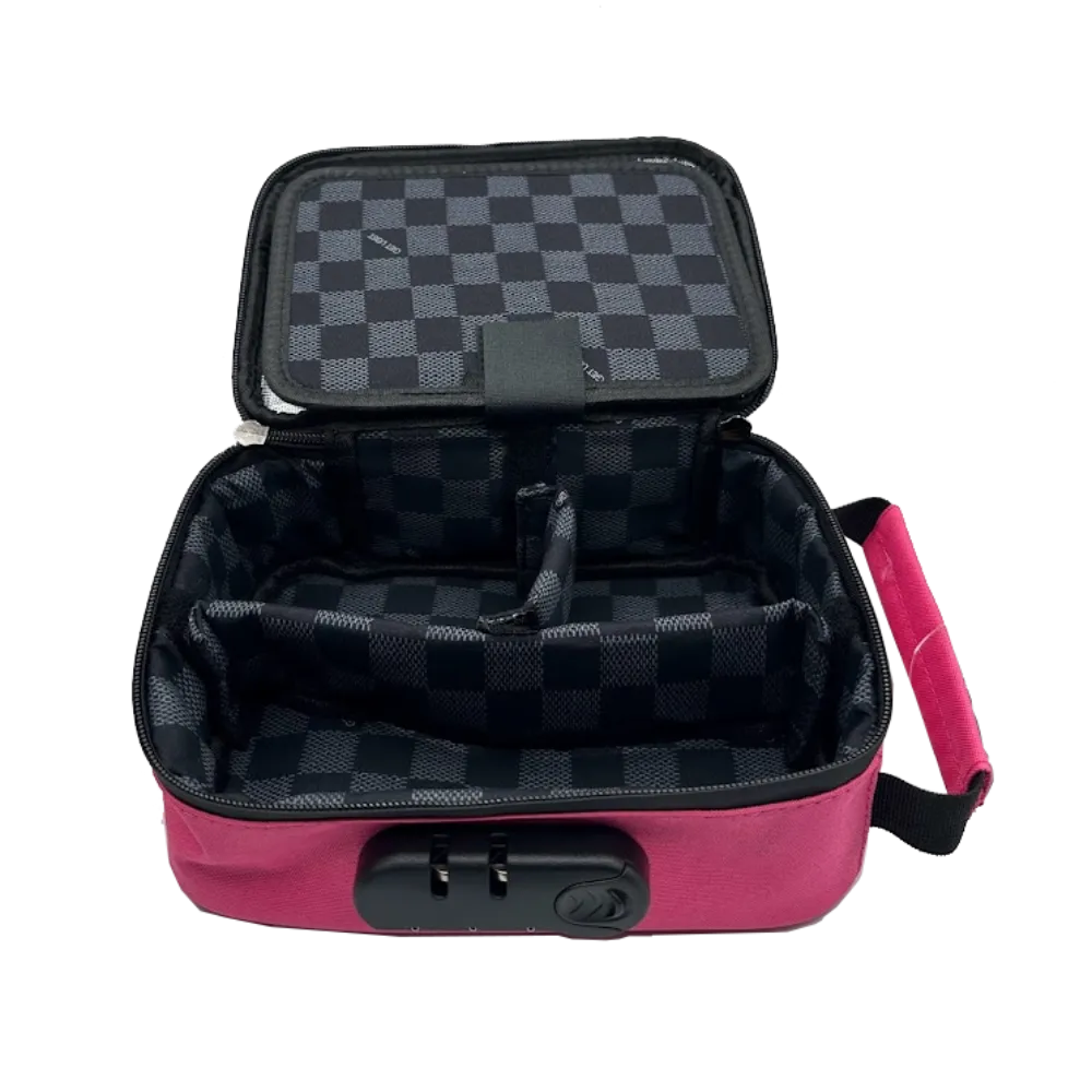 Smell-Proof Premium Stash Bag with Lock by GET LOST - Pink