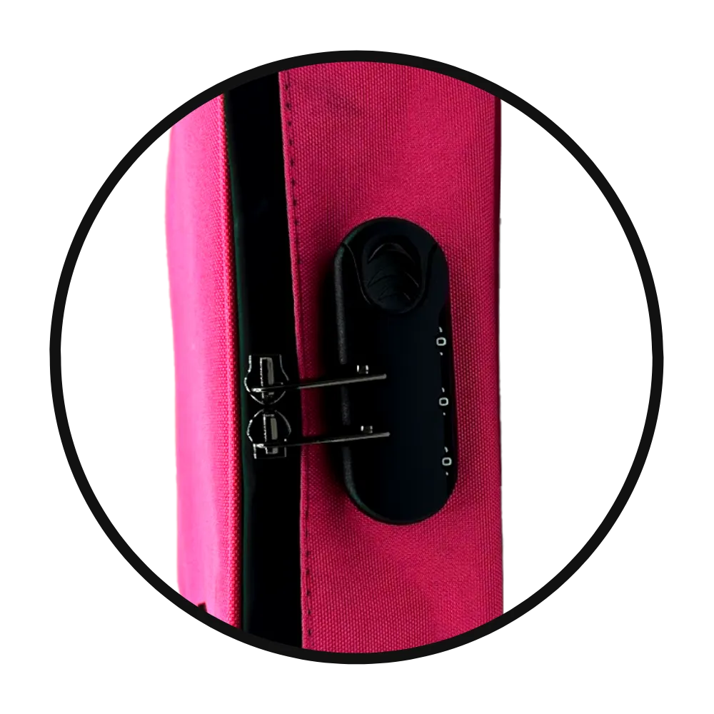 Smell-Proof Premium Stash Bag with Lock by GET LOST - Pink