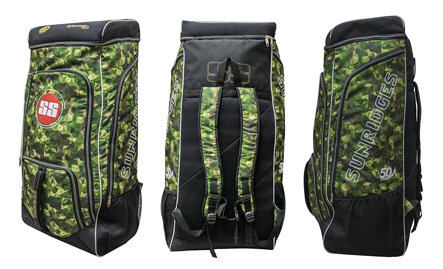 SS Vintage 2.0 Cricket Kit Bag - Black,Camo,&Green