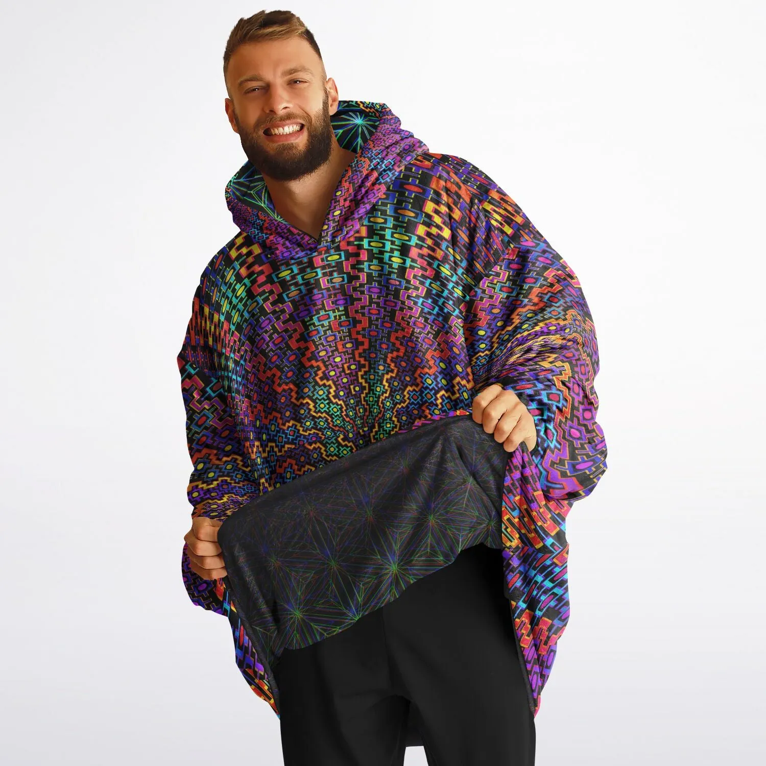 STARSEED RAINBOW Reversible Snug Hoodie - HAKAN HISIM