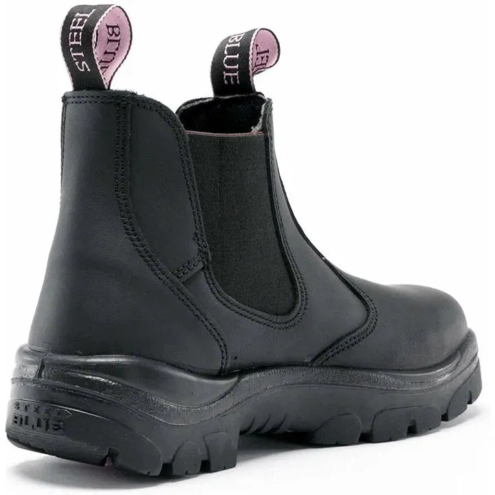 Steel Blue Women's Hobart 6" Soft Toe WP Chelsea Work Boot -Black- 810891