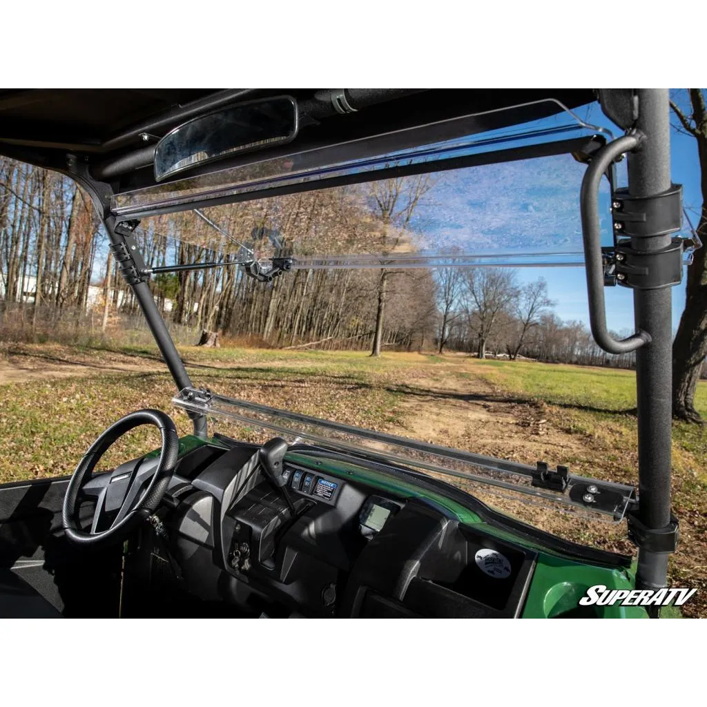SuperATV Kawasaki MULE PRO-MX Scratch-Resistant Flip Windshield