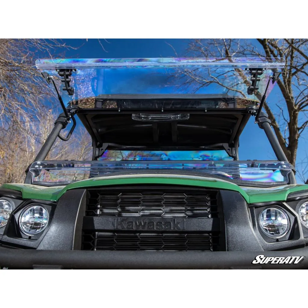 SuperATV Kawasaki MULE PRO-MX Scratch-Resistant Flip Windshield