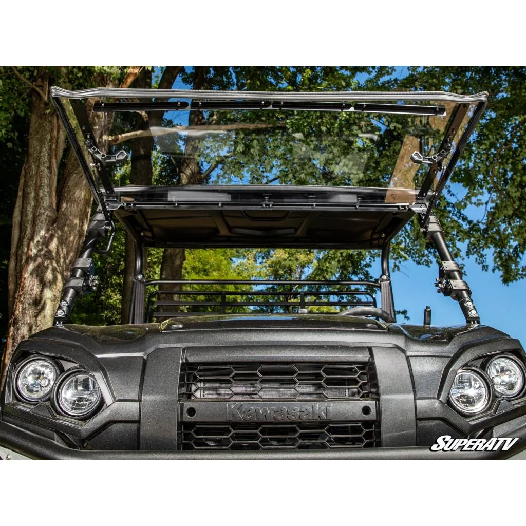 SuperATV Kawasaki Mule Pro Scratch Resistant Flip Windshield
