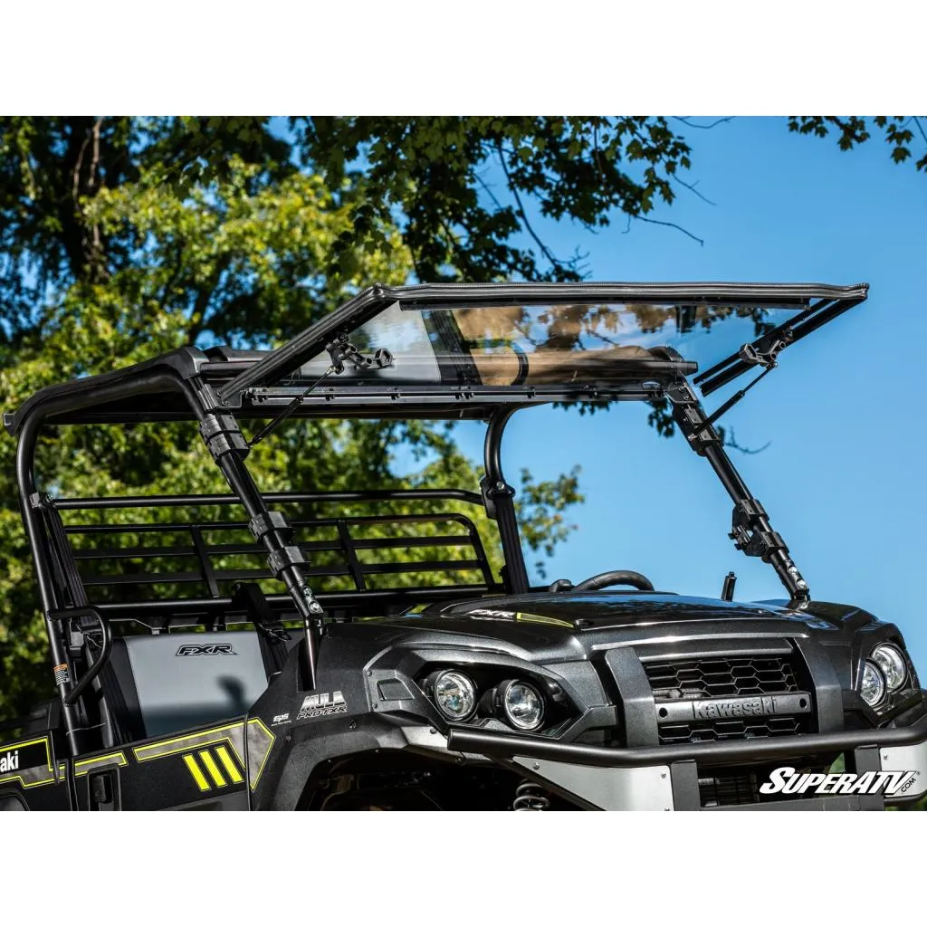 SuperATV Kawasaki Mule Pro Scratch Resistant Flip Windshield