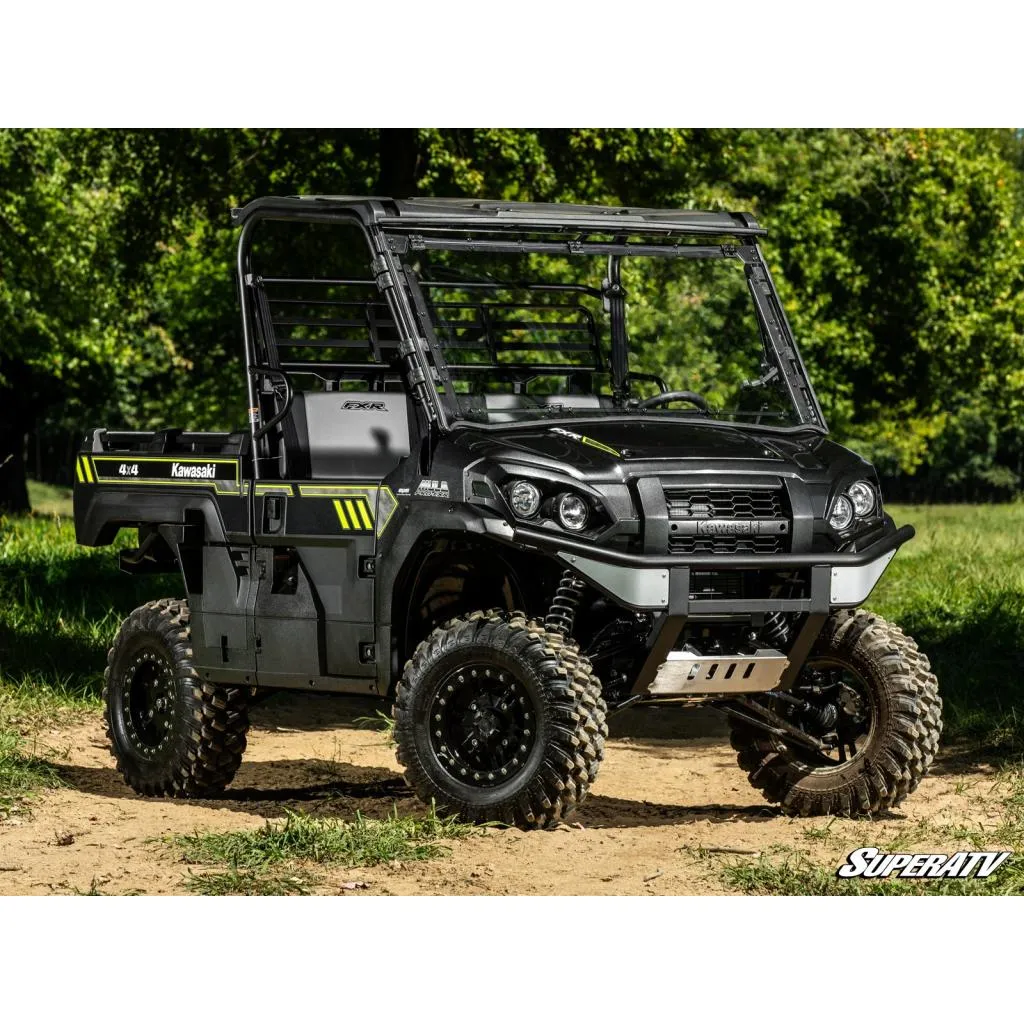 SuperATV Kawasaki Mule Pro Scratch Resistant Flip Windshield