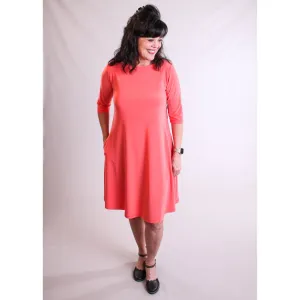 Sympli Nu Trapeze Dress with Elbow Sleeves