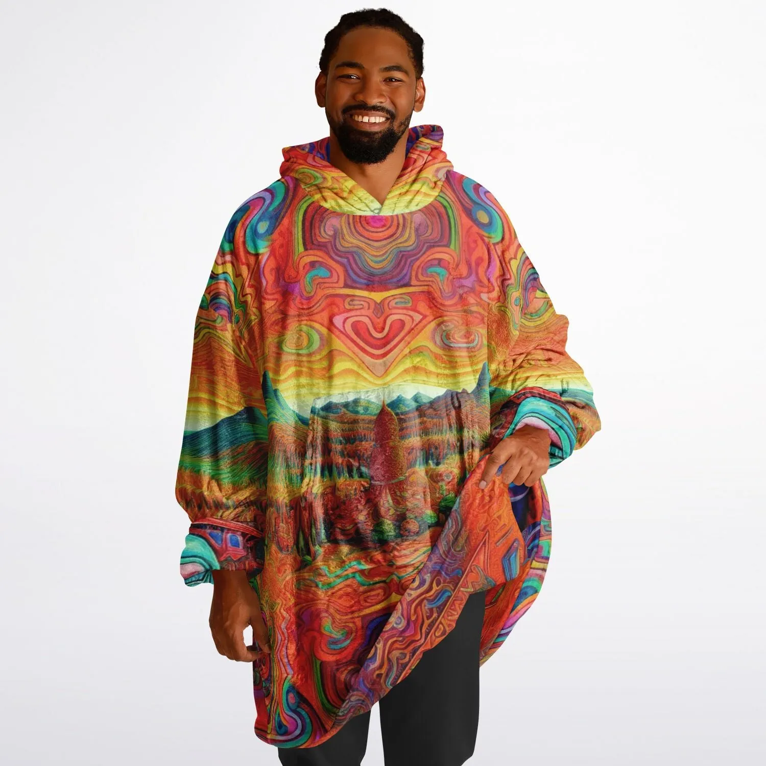 TRIPPY TIMES Reversible Snug Hoodie - LACHLAN WARDLAW X ACIDMATH AI