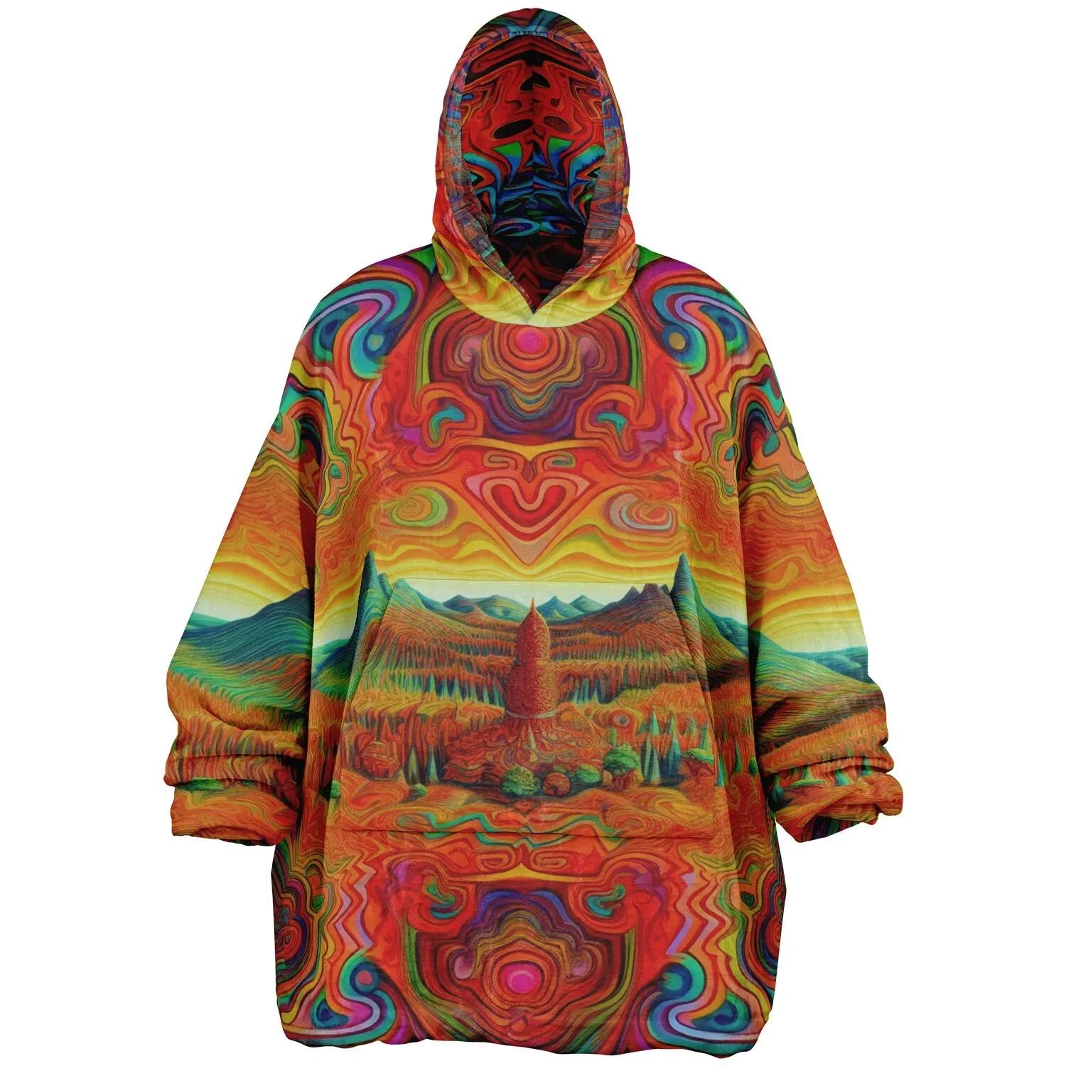 TRIPPY TIMES Reversible Snug Hoodie - LACHLAN WARDLAW X ACIDMATH AI
