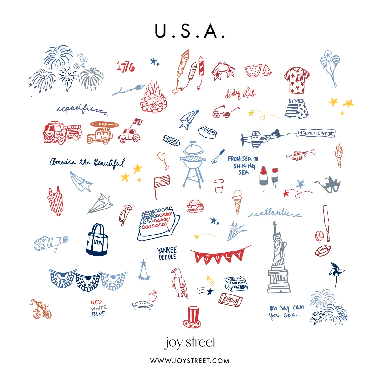 USA Kids Short Pajama Set