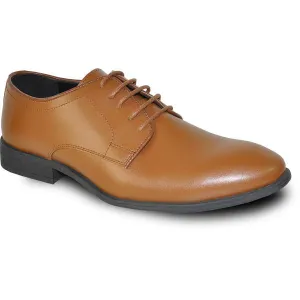 VANGELO Men Dress Shoe Oxford Formal Tuxedo for Prom & Wedding Brown Patent