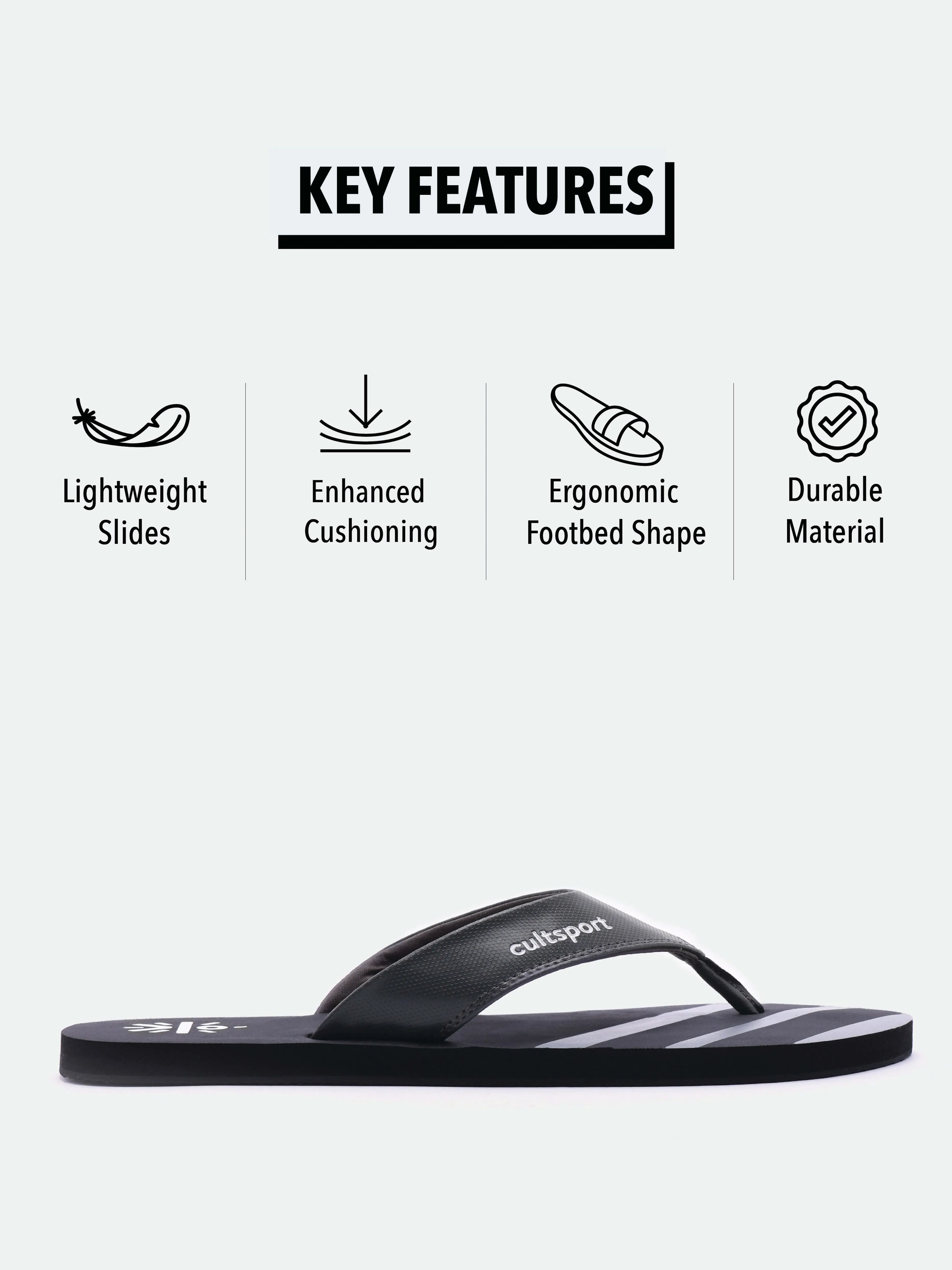 Wave Sweat Absorbing EVA Flip Flops