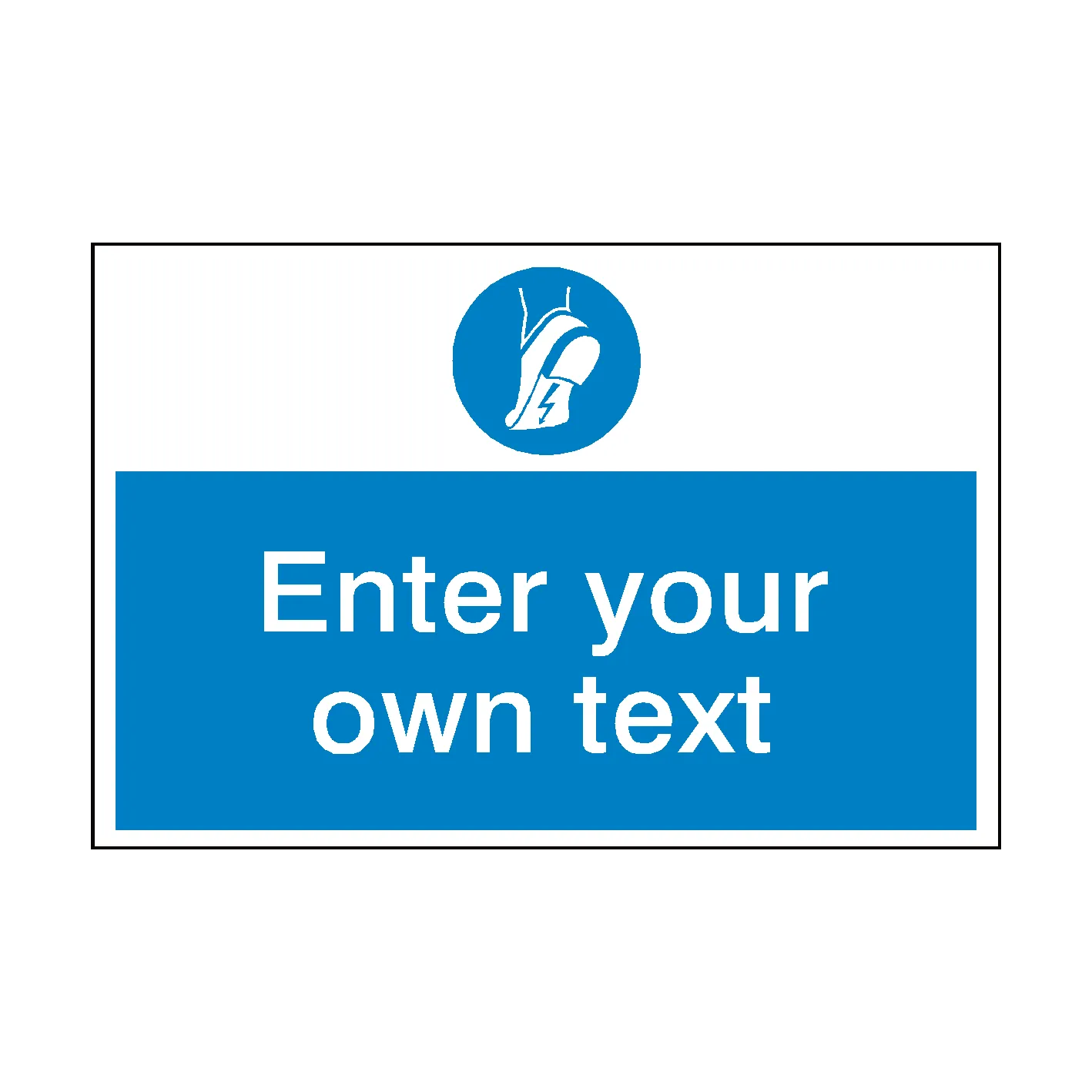 Wear Anti Static Footwear Custom Safety Sign