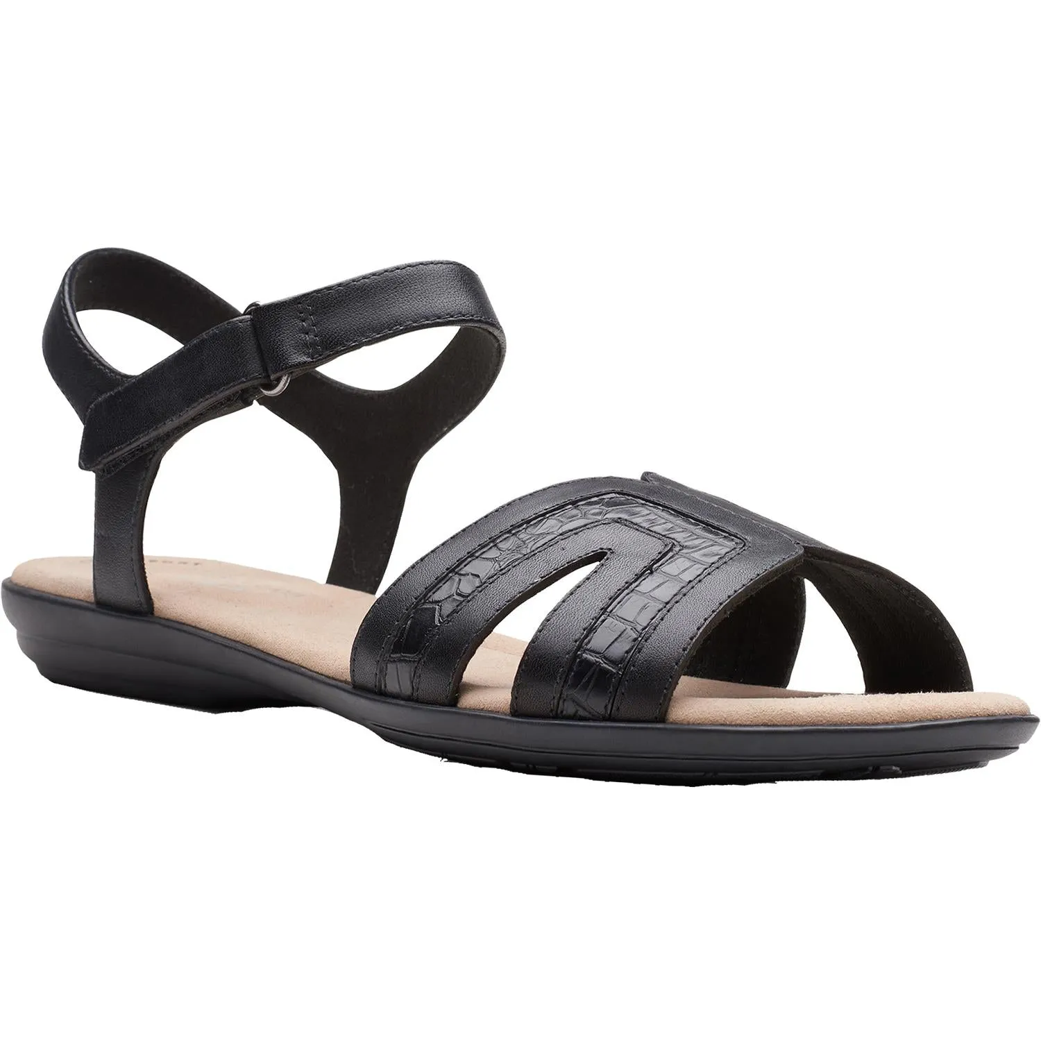Women's Clarks Ada Mist Black Combi Leather