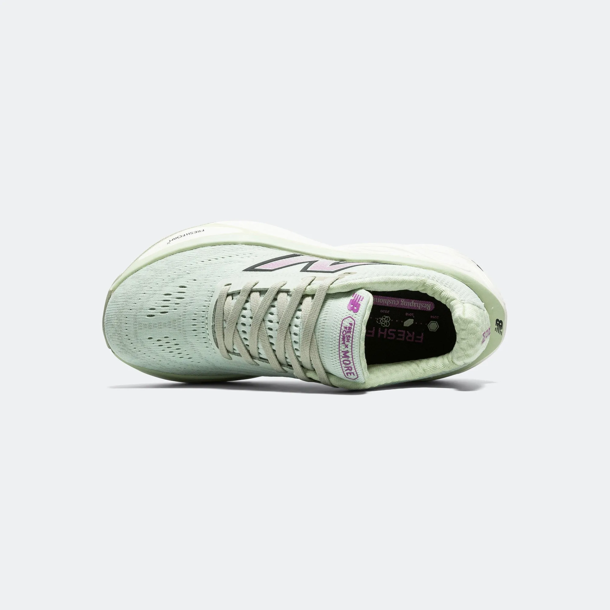Womens Fresh Foam X More v5 - Natural Mint/Purple Fuchsia