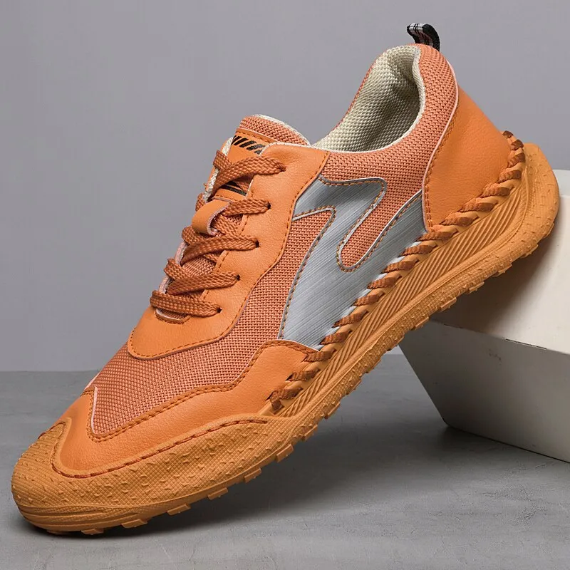 xiangtuibao Casual  Sneakers Men Shoes Luxury Leather Flats Autumn Plus Size 46 Fashion Lace Up Handmade Running Sports Tennis Shoes for Men