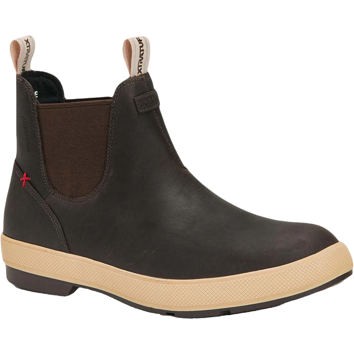 XTRATUF Men's Legacy Leather Chelsea Brown Waterproof Boots LCM900